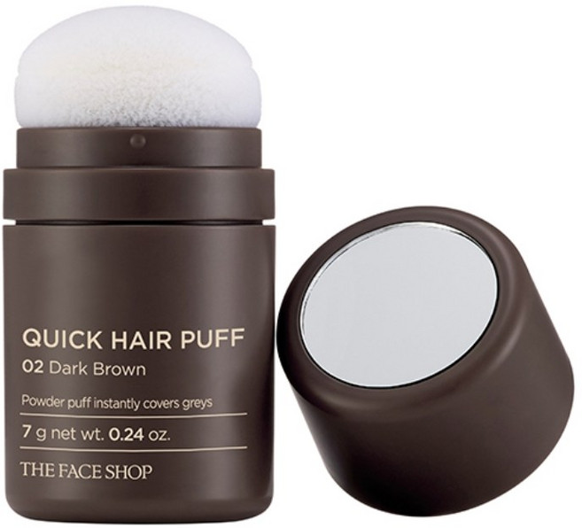 THE FACE SHOP 自然遮色氣墊髮粉, 02-深棕, 1個