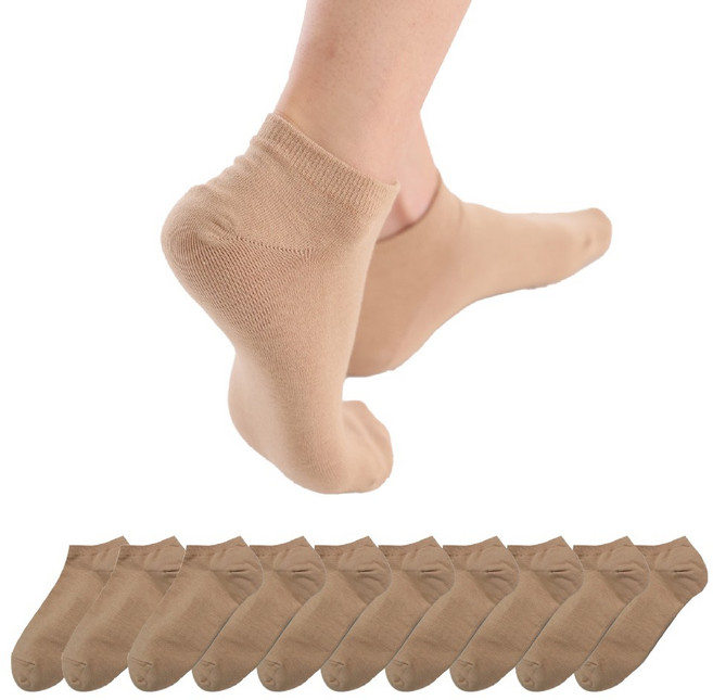 이노케어플러스 여성용 항균 발냄새 제거 무지 양말 10켤레