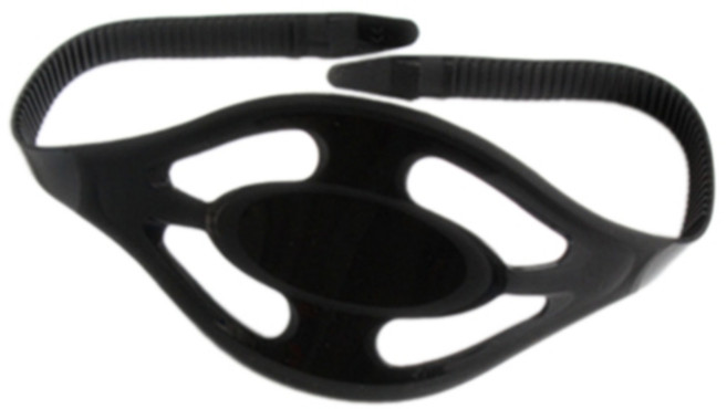 수영 고글 안경 다이빙용 실리콘 스트랩 밴드 수영 스노클 실리콘 다이빙 마스크 스트랩 교체 마스크 스트랩, Black, Size L