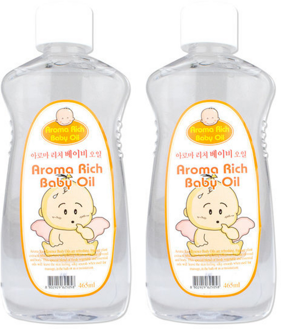 아로마 리치 바디오일 465ml 베이비 x2개, 2개