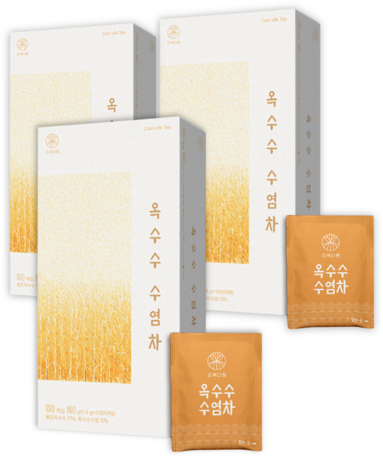 오색다원 옥수수수염차, 3개, 100개입, 1.4g