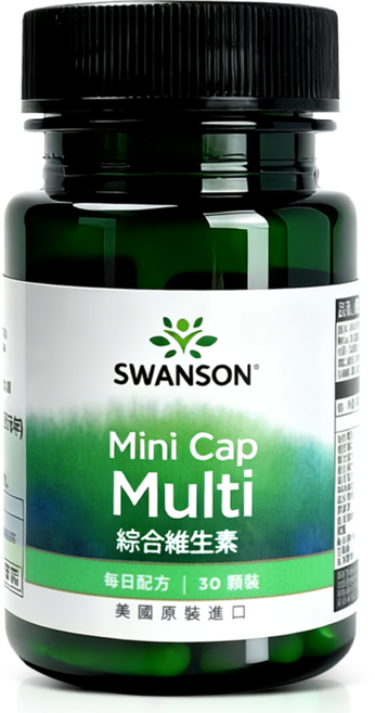 【SWANSON 美國斯旺森】 綜合維生素膠囊 30顆 單月包裝 B群 維生素C 維生素D 維生素E 原裝 進口, 1個