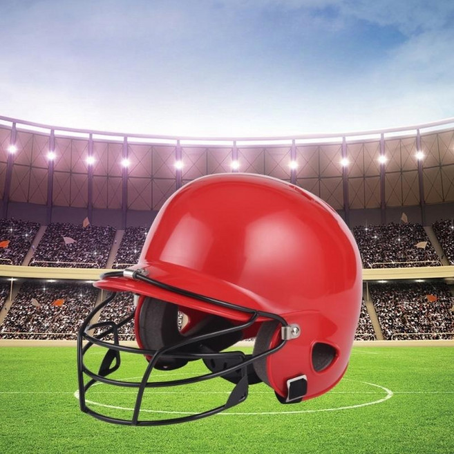 유소년야구헬멧 타자 양귀 머리 안면 보호대 초경량 좌타 우타 경식용 소프트볼, 03. 키즈용 블루