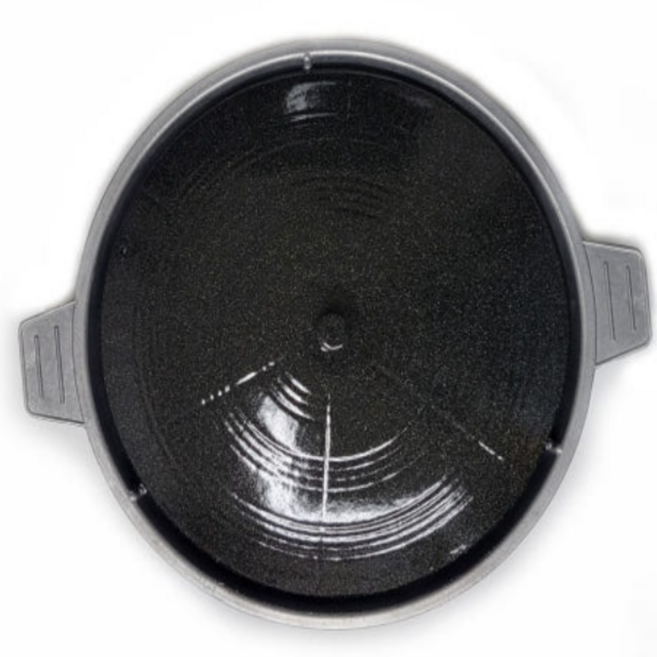 소루스토리 양면 맥반석 코팅무쇠 솥뚜껑 삼겹살 불판, 1개