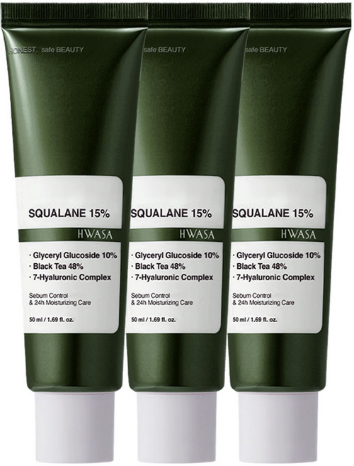 화사 스쿠알란 15% 고수분 크림, 3개, 50ml