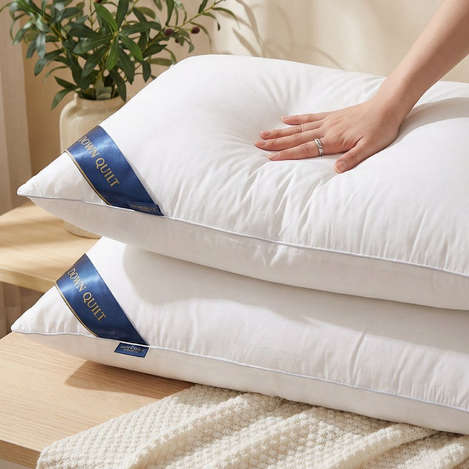 Ahomeone 고중량 빵빵한 호텔 베개 마이크로화이버 항균 진드기방지 빨아쓰는 지퍼형 베개솜, 1개, 흰색