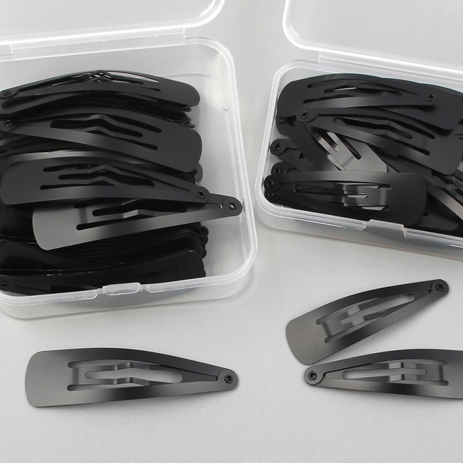 검정 똑딱핀 똑딱이핀 50개+케이스 무광