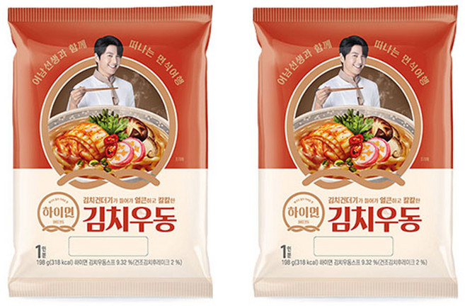 삼립 하이면 김치우동, 198g, 2개