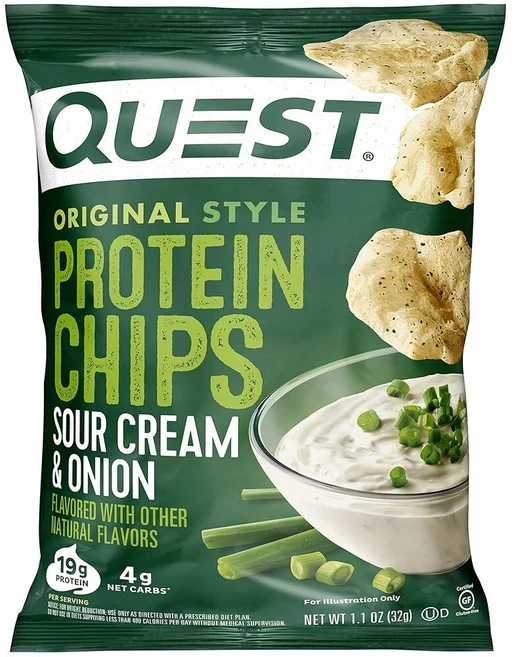 Quest 퀘스트 오리지널 스타일 프로틴칩 3가지맛 버라이어티팩 32g 12팩 - 쿠팡