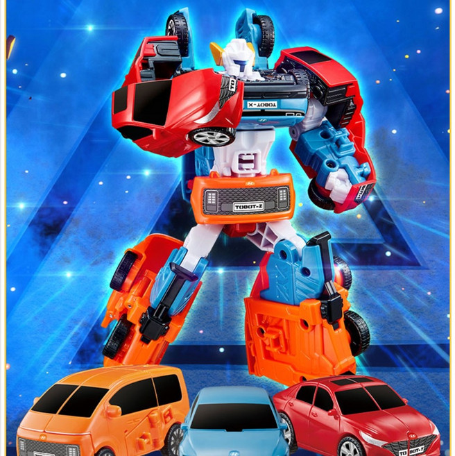 또봇 미니 트라이탄 자동차 변신 로봇 어린이 장난감 완구 선물 gift, 1개, 멀티