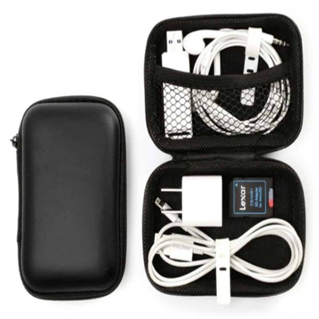 미니 USB 휴대용 이어폰 케이블 파우치 미니백 케이스 수납지갑 보관함