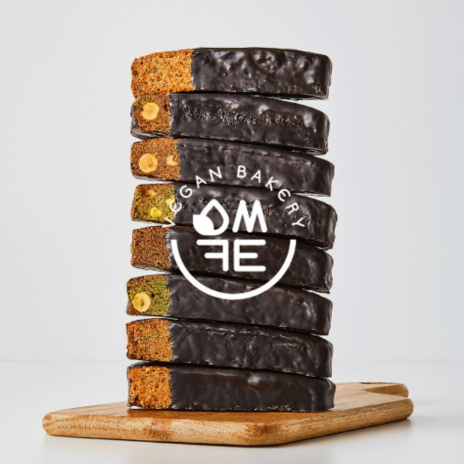 [초코 비스코티 ] 수제 비건쿠키 글루텐프리 백화점 개별포장 쿠키 크래커 과자, 12개, 28g