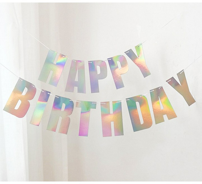 생일 홀로그램 가랜드 생일파티 가랜드