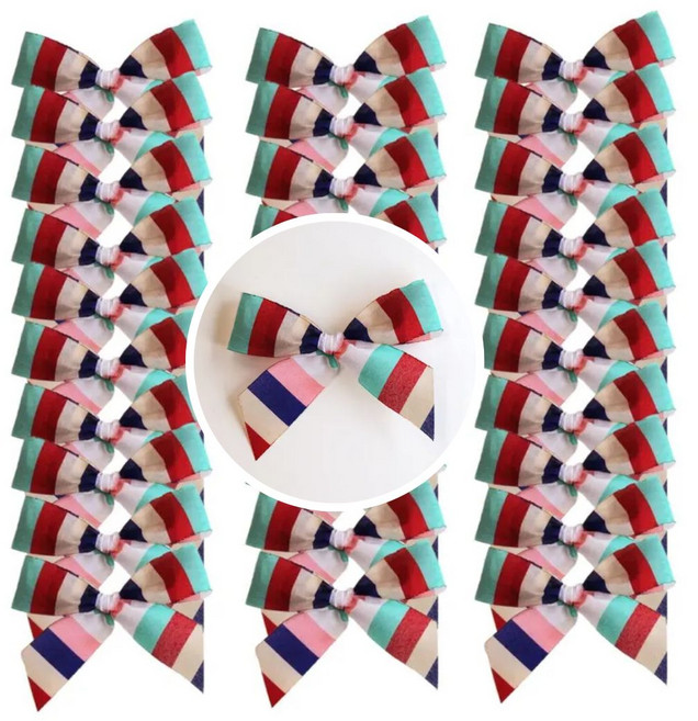 리본빌 색동리본 스티커 명절포장 데코리본, 30개, #1 아씨색동