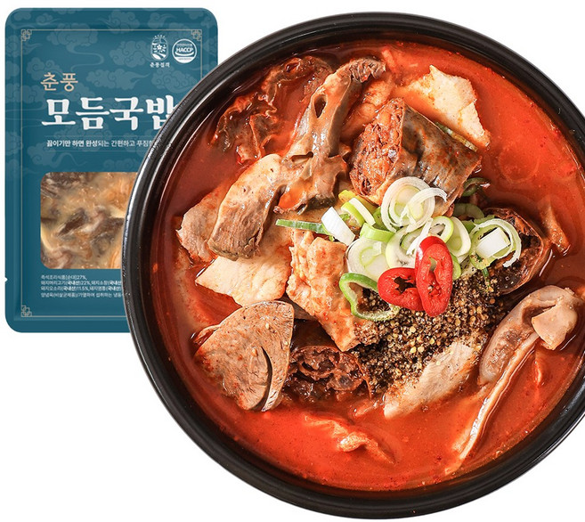 춘풍 얼큰 모듬국밥 냉동 간편조리 밀키트 모듬고기 해장국 한끼국밥 모듬국밥 1인밀키트, 3개, 205g