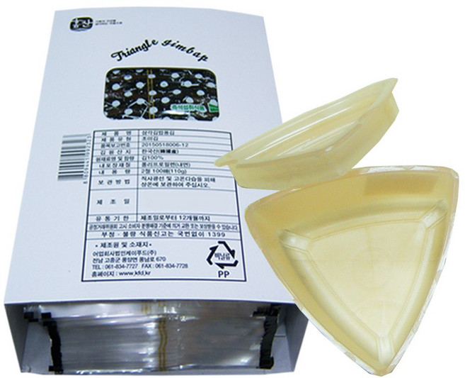 조미 삼각김밥김 100매 삼각틀 / 스티커 지퍼봉투, 1개