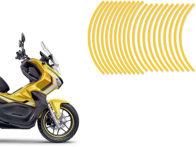 라인컷 한솜 ADV125 전용 림테이프 휠스티커 데칼 스티커, 흰색, 1세트