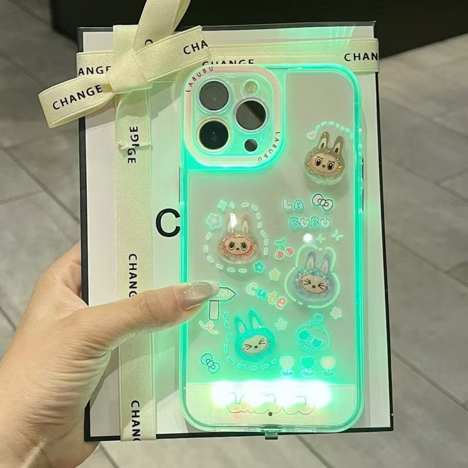 라부부 LED 반짝이 휴대폰 케이스 알림.음악.터치 반짝임 기능