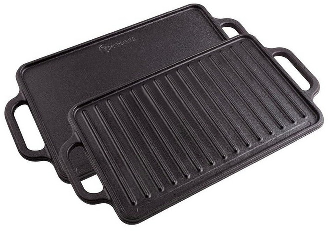 Victoria 쿡웨어 직사각형 주철 격자 13인치 x 8.25인치., 13" x 8.5"