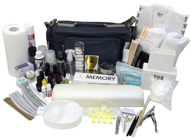 네일판다몰 네일실기재료 국가 자격증 세트set - 최고급형, 가운 긴팔 66, 1개