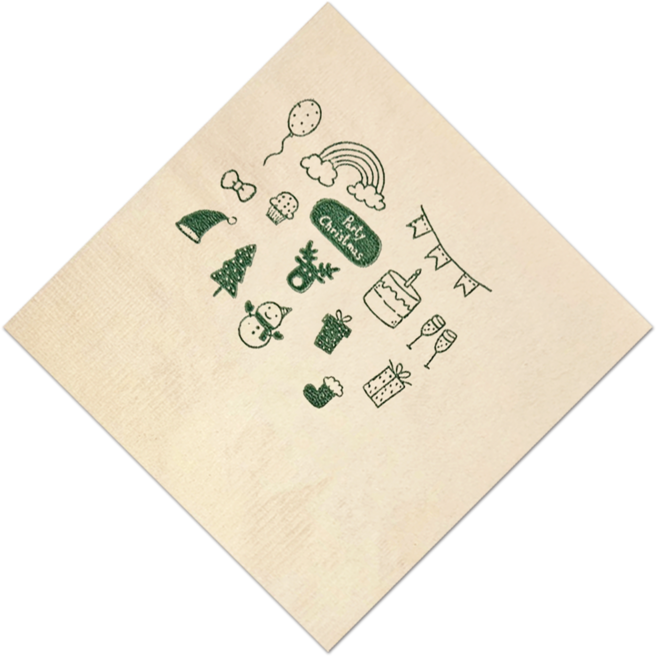 대나무 항균 크리스마스냅킨 - 파티소품, 3000개, 1세트, 파티 크리스마스