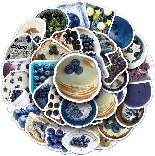 과일스티커 수박 블루베리 인스 캐리어 노트북 여행 가방 감성 데코, 1개, 블루베리스티커