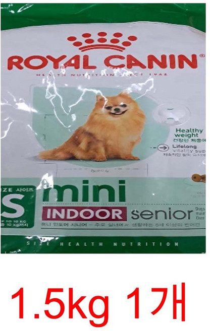 로얄캐닌 미니 인도어 시니어, 1.5kg, 1개, 닭+곡물
