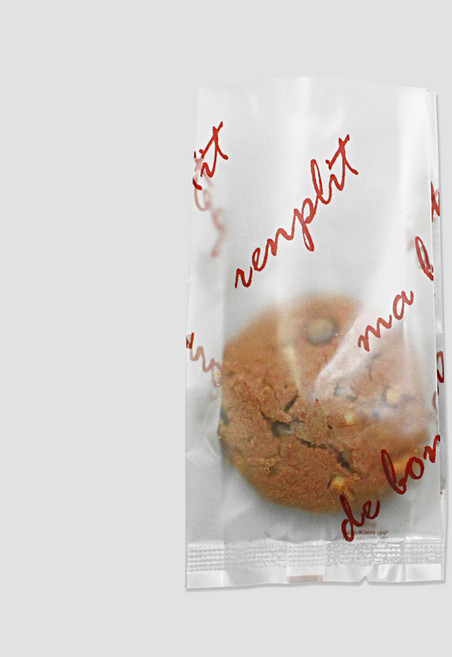 버터쿠키 휘낭시에 포장 M자형 투명 실링 봉투 영문레터링 초코, 1개, 100개