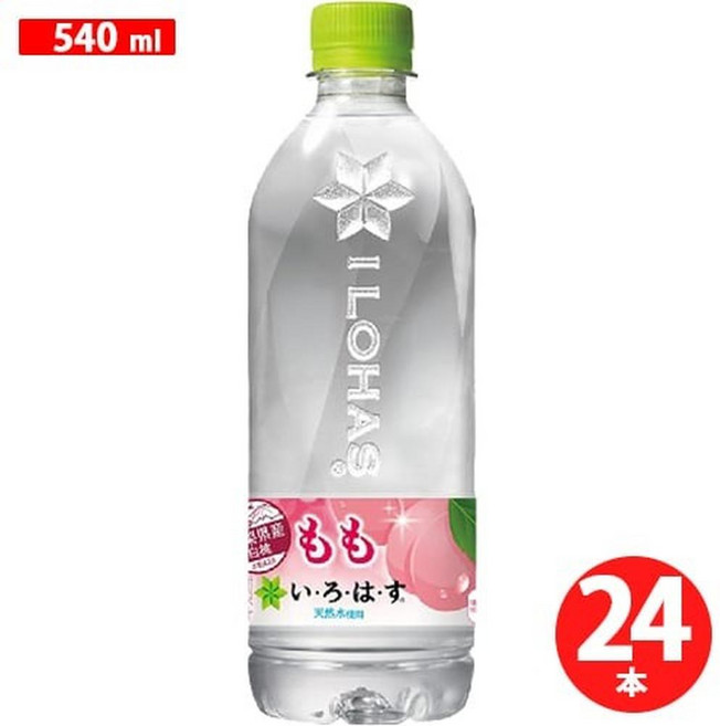 빠른배송 일본과채수 이로하스 복숭아 555ML 24개입 1박스, 24개, 540ml