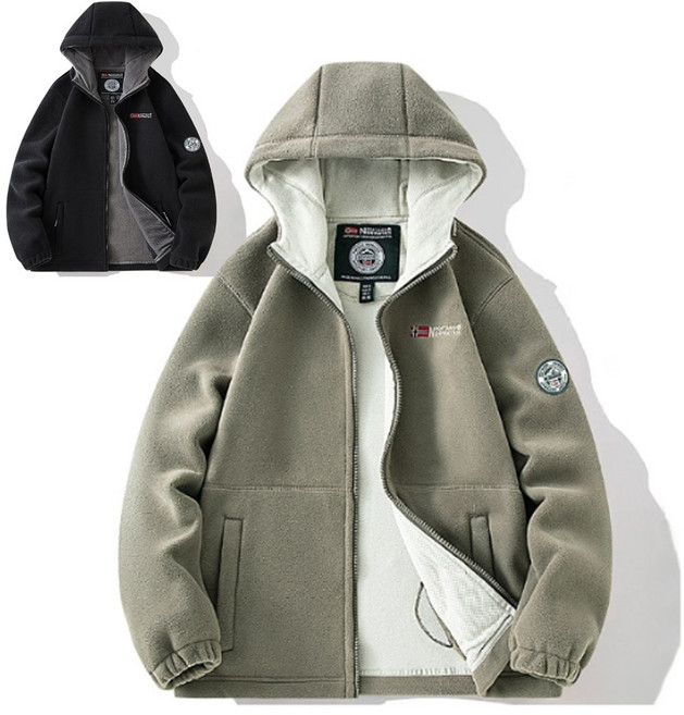 체루투 북유럽감성 남성 플리스점퍼 후리스 후드 겨울자켓