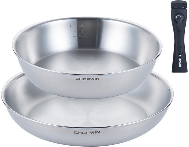 [쿠팡 단독 43% 파격 특가+17만원 상당 사은품 증정] 쉐프윈 316STS 프리미엄 통5중 드림핸즈 26팬+28팬+분리형손잡이, 1개