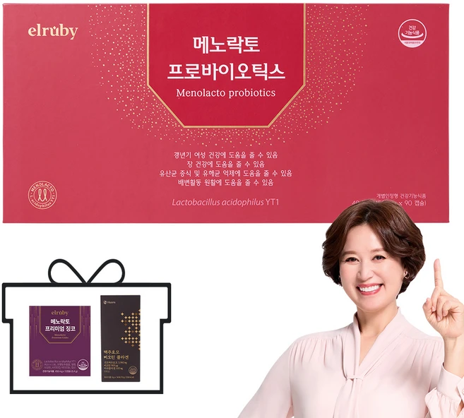 [휴온스N 공식] [12일분 추가증정] 메노락토 프로바이오틱스 갱년기 유산균 yt1, 1개, 90정 - 쿠팡