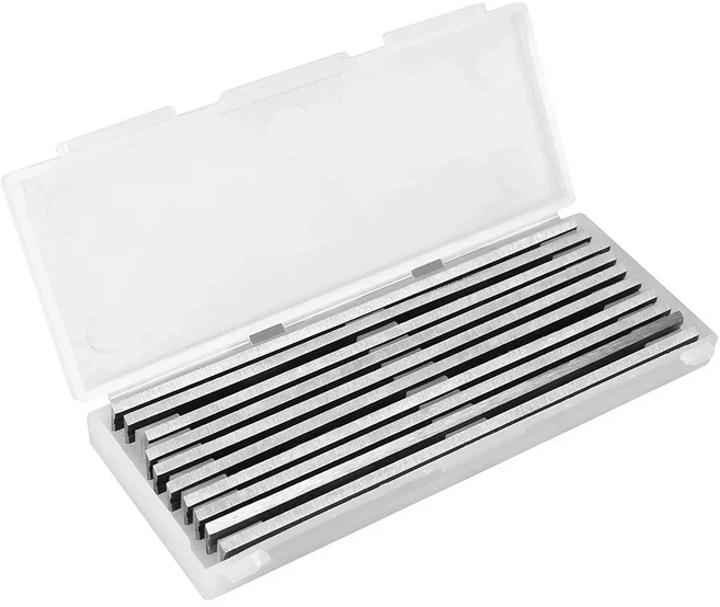 부드러운 단단한 나무 절단을위한 10 개/대 82mm 카바이드 플레너 블레이드 합판 보드 목공 액세서리, 10pcs