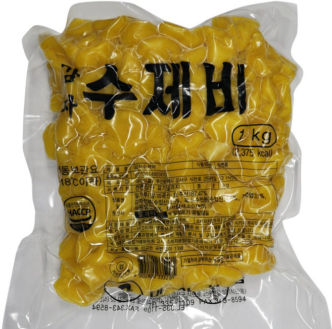 푸드마을 감자 수제비 1kg 쫄깃한 사리, 1개