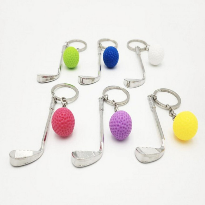 골프공 골프채 큐티 키링, 그린, 1개