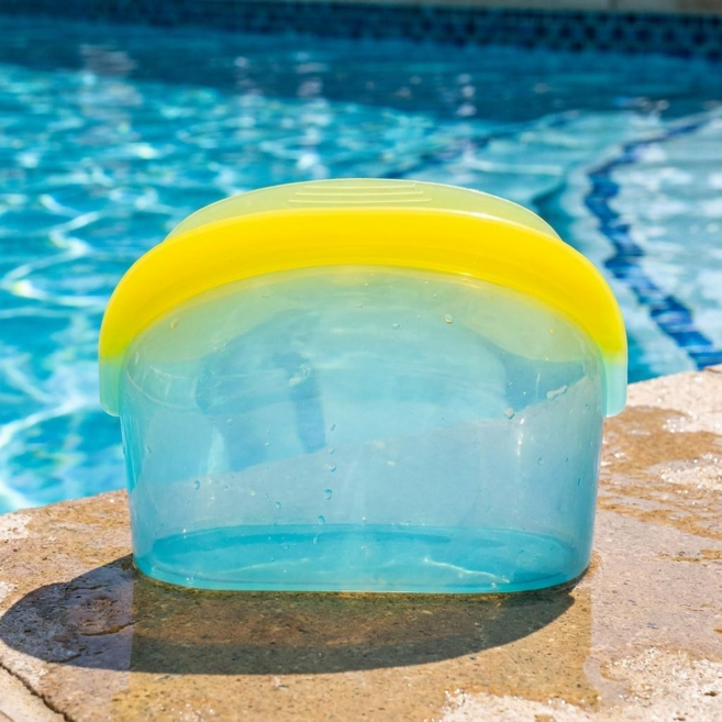 스윔데이 실리콘 방수 수영파우치, 오션블루