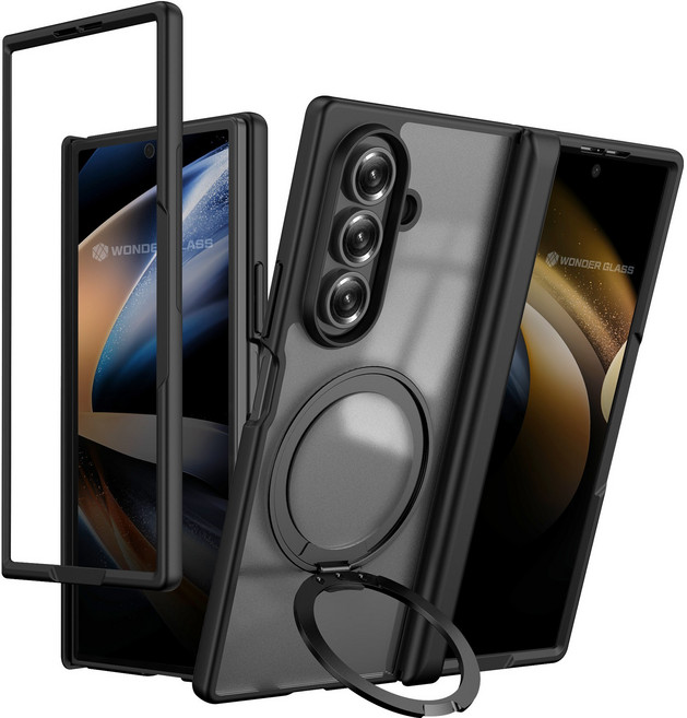 원더글라스 갤럭시 폴드7 / Z폴드7 힌지보호 맥세이프 링 스탠드 엣지 쉴드 S 핸드폰 케이스