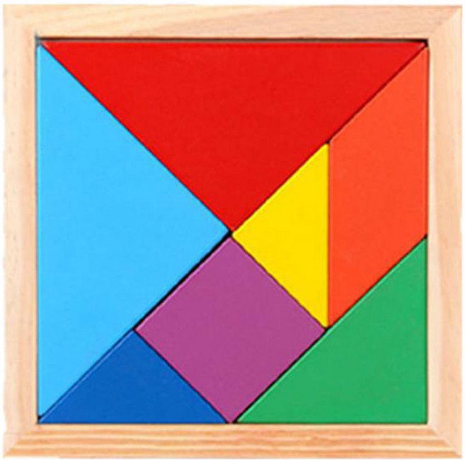 칠교놀이 탱그램 고급 원목 보드게임 W160-O, 01.칠교놀이12cm W160