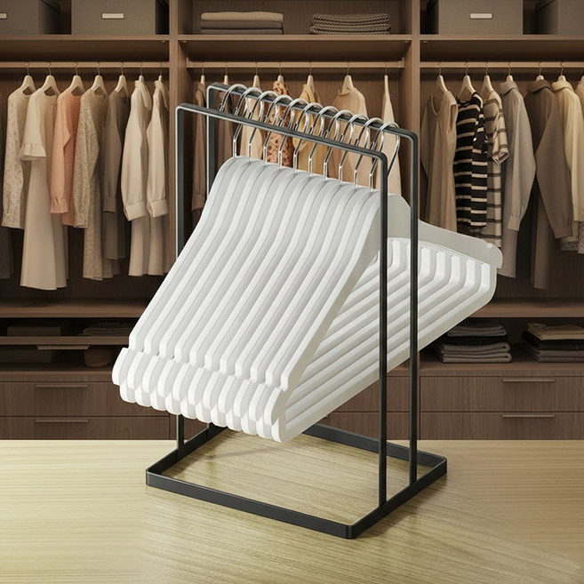 철제 옷걸이 보관 거치대, 1개, 블랙 M사이즈