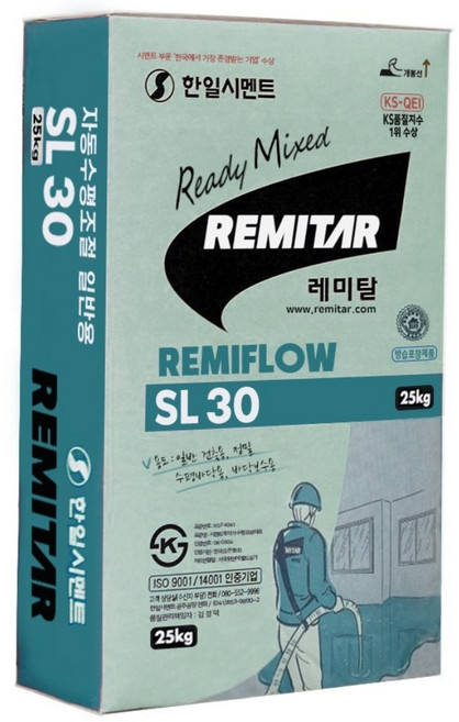 한일시멘트 SL30 자동 수평 레미탈 몰탈 25kg, 1개