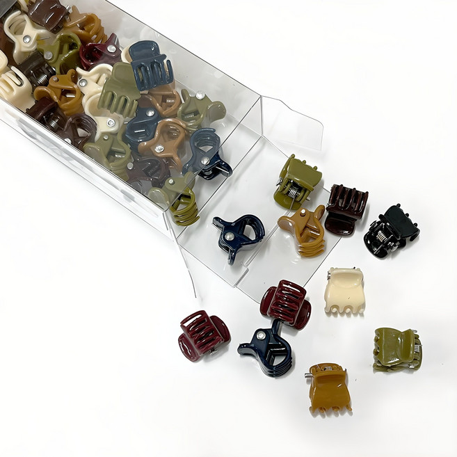 걸핀스 노야 대용량 벌크 초미니 집게핀 40p 세트