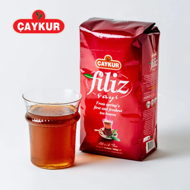 차이쿠르 필리즈 터키산 홍차 고급 잎차 Caykur Filiz Turkish Black Tea Premium Loose Leaf Tea, 1개, 1개입, 500g
