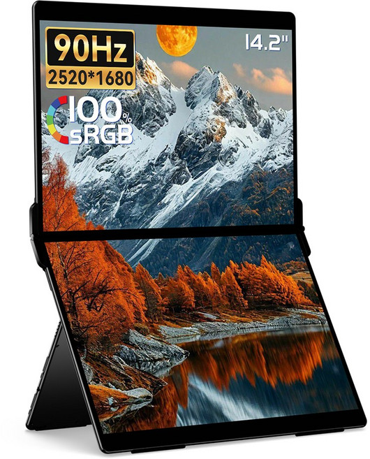 EHOMEWEI 이홈웨이 X시리즈 14.2 16 18.5인치 IPS QLED 휴대용 모니터 FHD 2K 60Hz 100Hz 노트북 스위치 듀얼 서브모니터, XP-142NW, 36.07cm