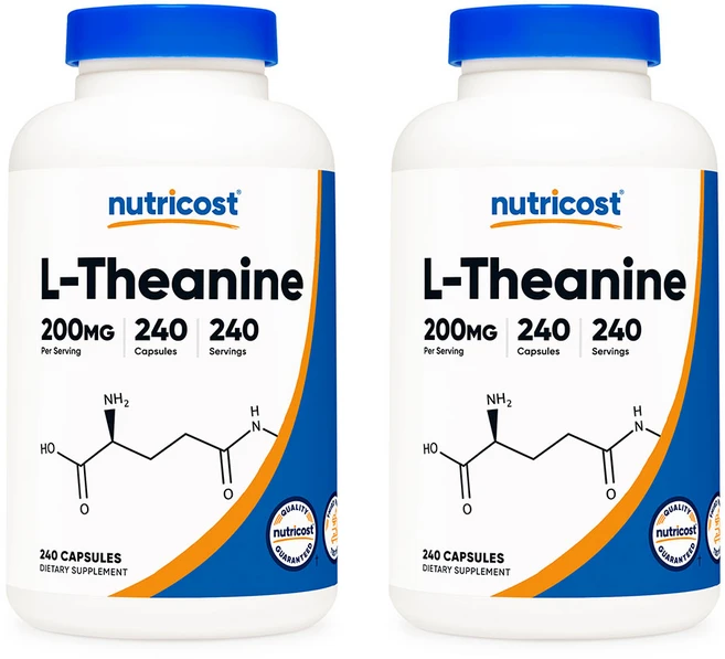 뉴트리코스트 L-테아닌 200mg 캡슐, 240정, 2개 - 쿠팡