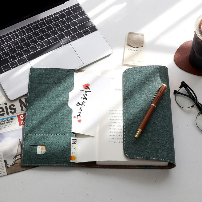 오브리즈 아테네 북커버, 1개, 시그니쳐그린