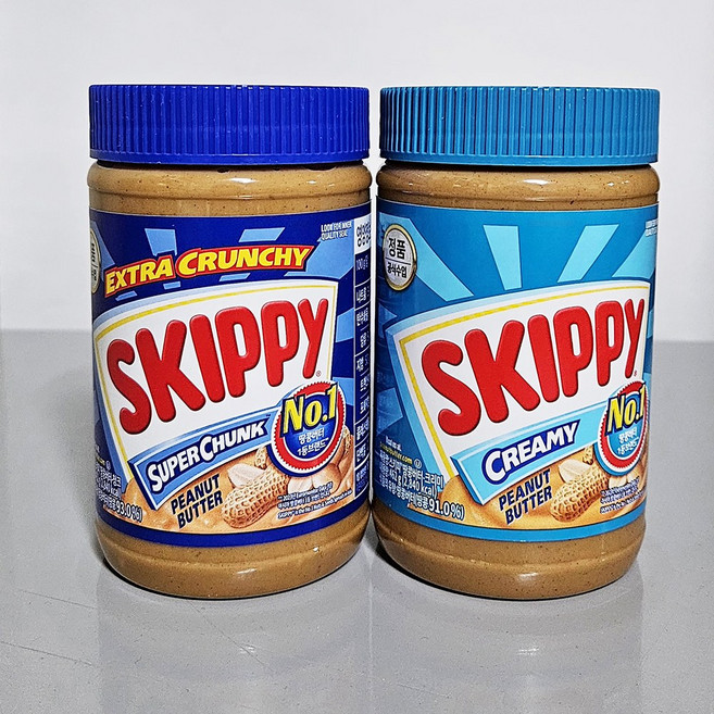 스키피 땅콩버터 땅콩잼 세트 (크리미+ 청크), 1세트, 462g