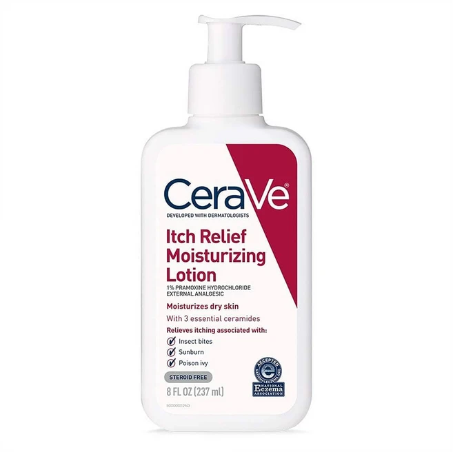 CeraVe Itch Relief Moisturizing Lotion 세라비 이치 릴리프 모이스처라이징 로션 8oz(237ml), 1개, 237ml - 쿠팡