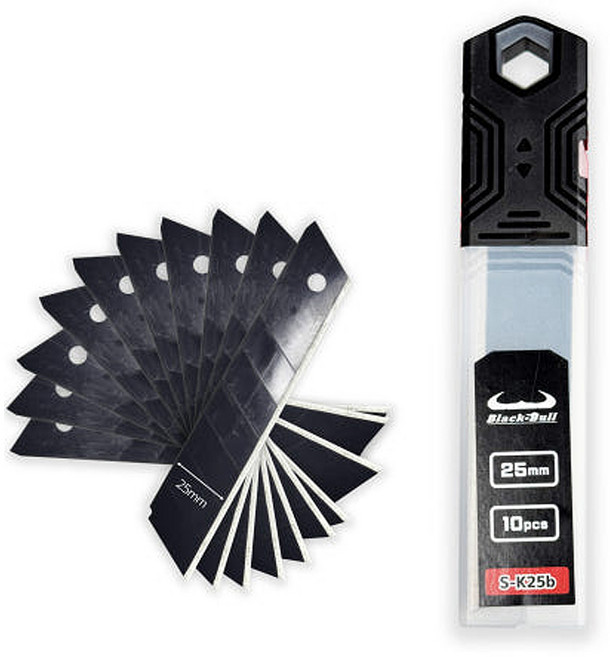 특대형 커터칼날 25mm S-K25b 블랙불, 1개