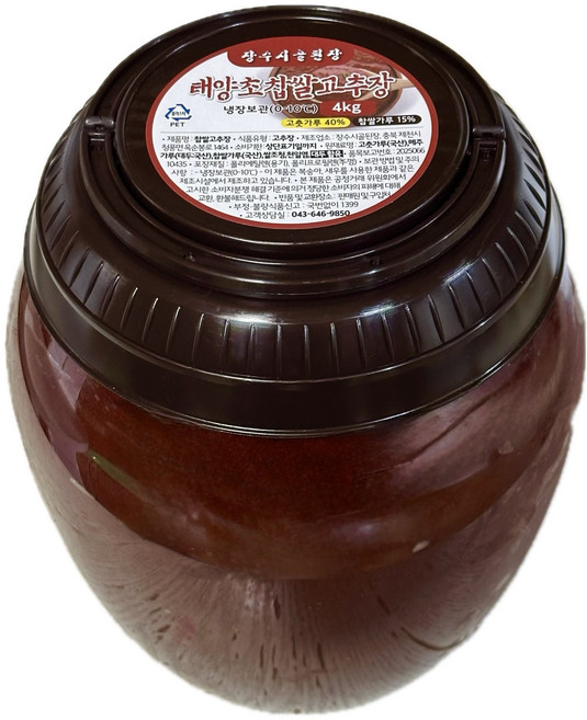 국산 장수시골된장 태양초 찹쌀고추장, 1개, 4kg