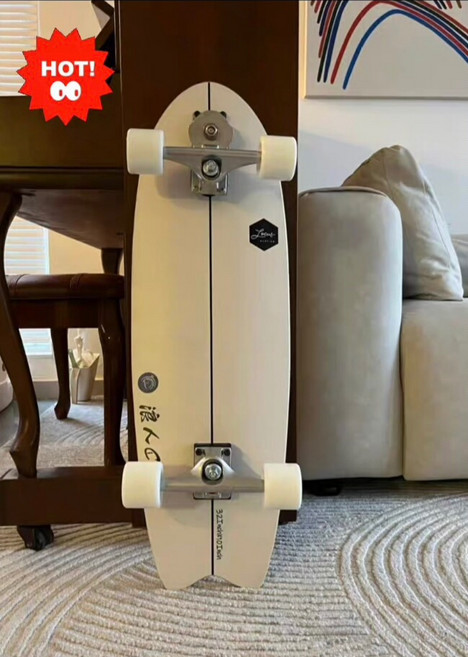 全新陸地衝浪板 s7 彈簧橋陸沖板 滑板 長板 刷街 路沖板 滑板 店鋪倒閉 賤賣 cx4, 如圖所示, 1個